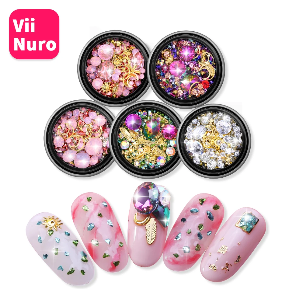 ViiNuro Mix Size Rhinestone Decoration Colorful Flat Nails Crystal Diamonds For Nail Design 3D Nail Art Decorations Glitter DIY
ViiNuro Mix Size Rhinestone Decoration Colorful Flat Nails Crystal Diamonds For Nail Design 3D Nail Art Decorations Glitter DIY