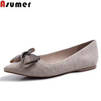 ASUMER size 34-40 new flats shoes women pointed toe shallow ladies shoes butterfly knot casual women flats 2020 comfortable
ASUMER size 34-40 new flats shoes women pointed toe shallow ladies shoes butterfly knot casual women flats 2020 comfortable