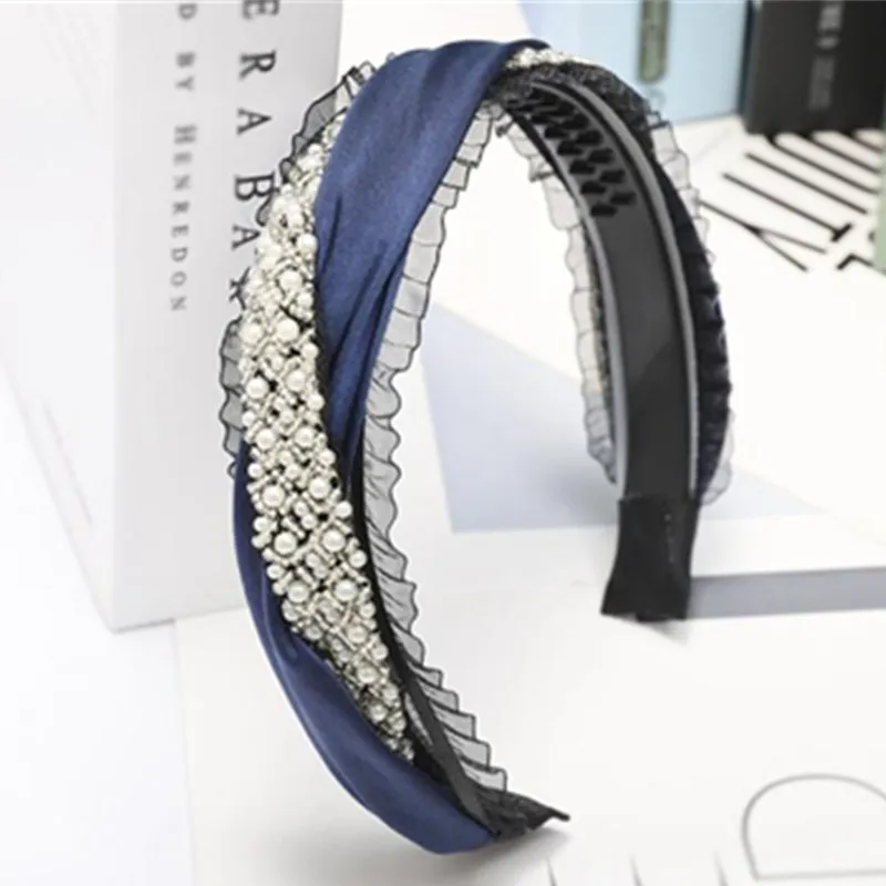 Dark Blue Headband with Pearls Women Sweet Twist Headband Hairband Solid Girls Head Band Adult Hair Boutique Headband Hair Hoop
Dark Blue Headband with Pearls Women Sweet Twist Headband Hairband Solid Girls Head Band Adult Hair Boutique Headband Hair Hoop