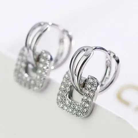 Cute Female Big White Round Hoop Earrings Fashion 925 Sterling Silver Rose Gold Wedding Jewelry Double Earrings For Women
Cute Female Big White Round Hoop Earrings Fashion 925 Sterling Silver Rose Gold Wedding Jewelry Double Earrings For Women