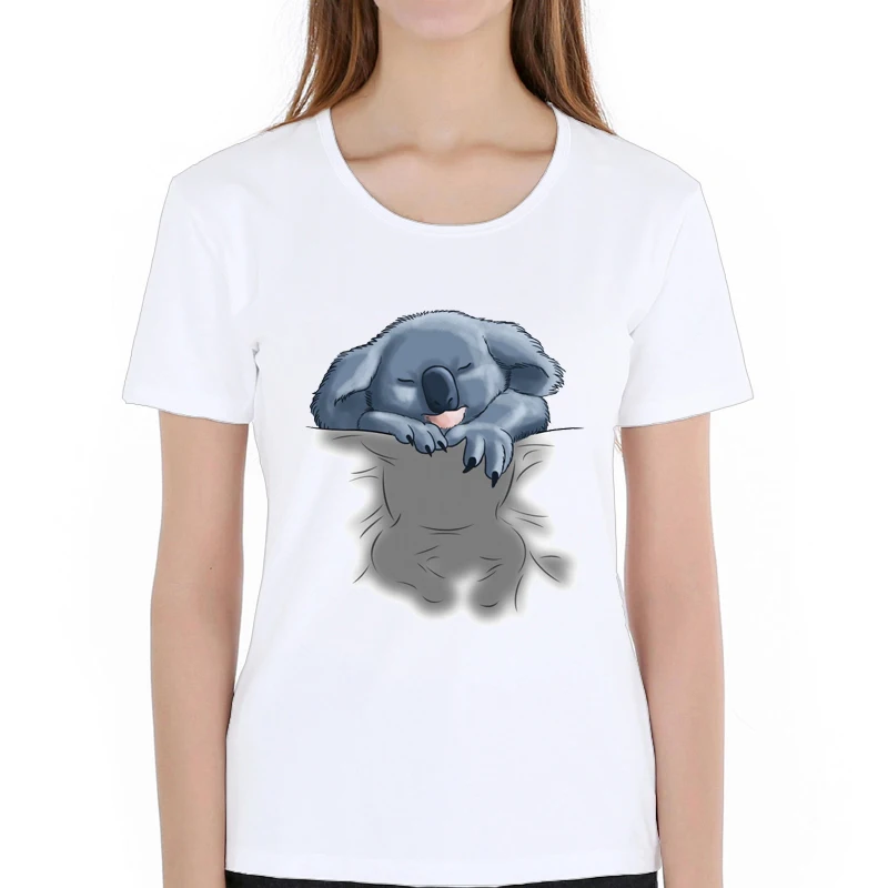 Novelty Women Customied Streetwear T Shirt Summer Basic Girl Tee Shirts Fashion Cute Koala/ Pug Sleeping T-shirt
Novelty Women Customied Streetwear T Shirt Summer Basic Girl Tee Shirts Fashion Cute Koala/ Pug Sleeping T-shirt