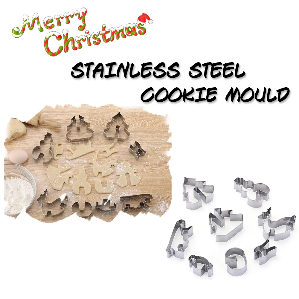Xmas Baking Cake Molds Stainless Steel 3D Cookie Mold Set Cookies Cutter Pastry Tool Biscuit Mould Christmas Decoration For Home
Xmas Baking Cake Molds Stainless Steel 3D Cookie Mold Set Cookies Cutter Pastry Tool Biscuit Mould Christmas Decoration For Home