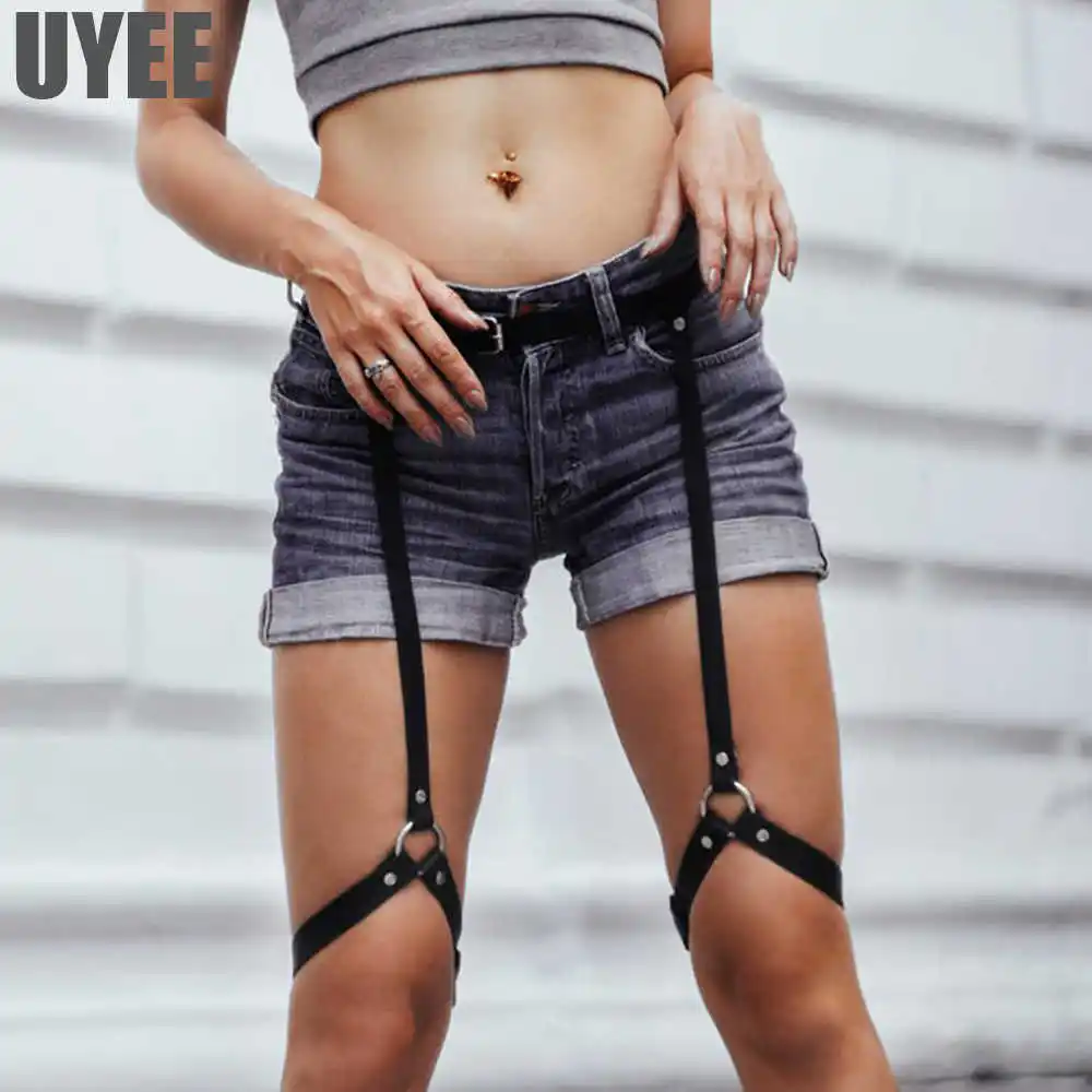 UYEE Pu Leather Harness Belts Sexy Suspenders Harness Bandage Goth Lingerie Harajuku Leg Garters Belt Women Underwear Prom Dress
UYEE Pu Leather Harness Belts Sexy Suspenders Harness Bandage Goth Lingerie Harajuku Leg Garters Belt Women Underwear Prom Dress