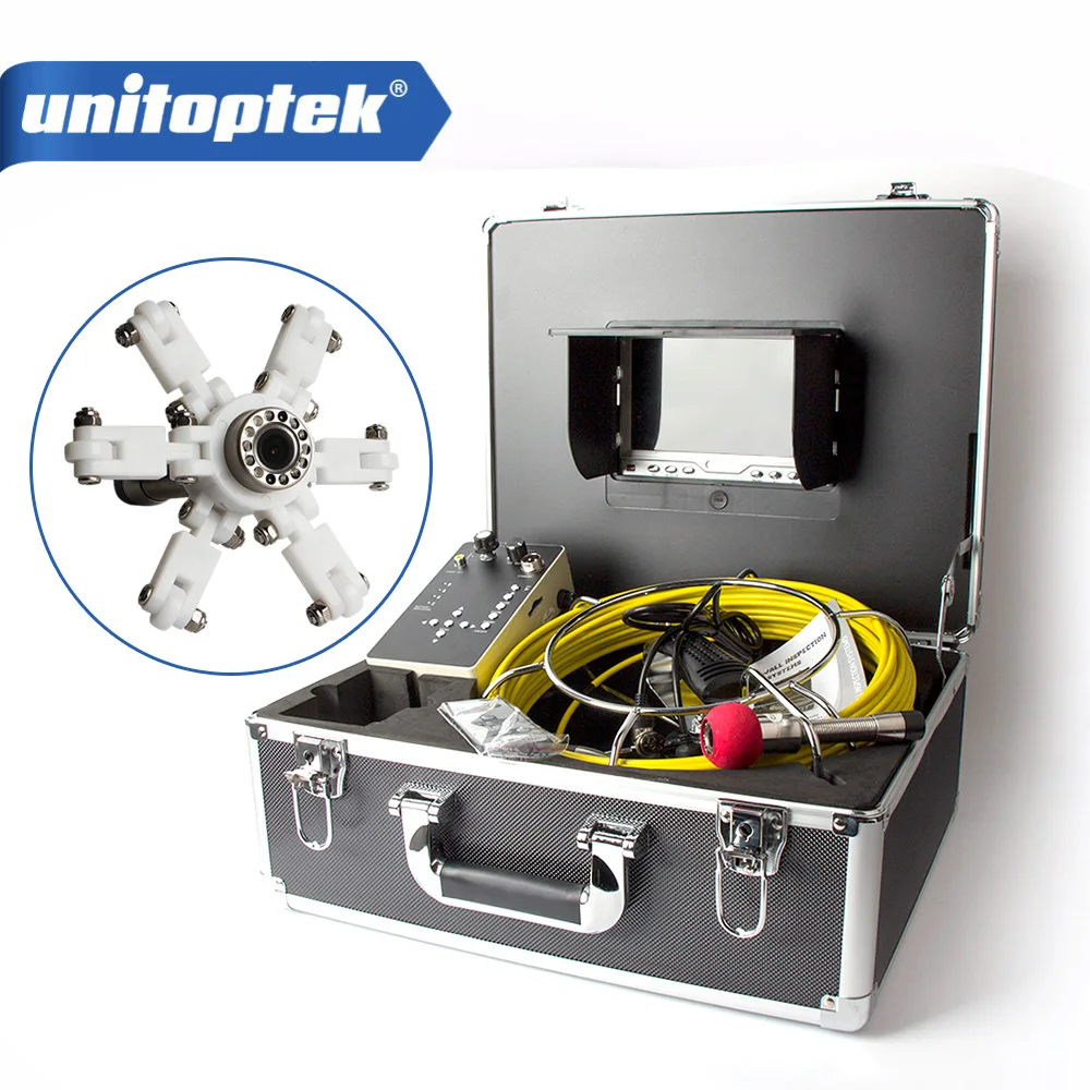7 inch TFT LCD Monitor Built in DVR Camera System Inspection Borescope 1000TVL With 20M Cable Pipe Sewer Camera Aluminum Case
7 inch TFT LCD Monitor Built in DVR Camera System Inspection Borescope 1000TVL With 20M Cable Pipe Sewer Camera Aluminum Case