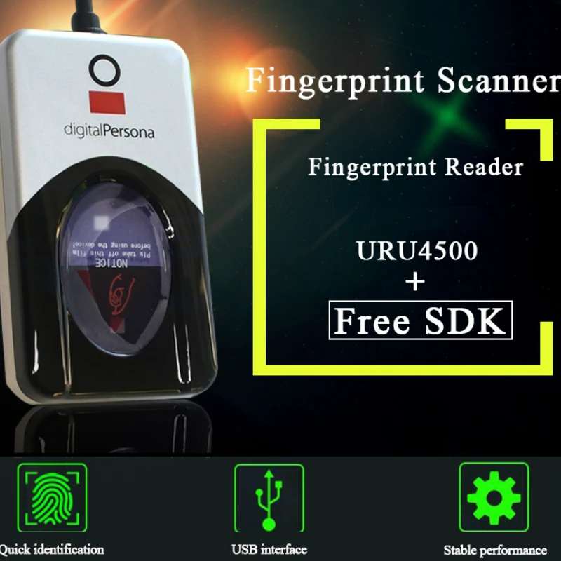 URU4500 Digital Persona U.are.U4500 Fingerprint Reader with USB Scanner SDK uru4500 quality metal Same as uru5000 ZK9000 ZK4500
URU4500 Digital Persona U.are.U4500 Fingerprint Reader with USB Scanner SDK uru4500 quality metal Same as uru5000 ZK9000 ZK4500