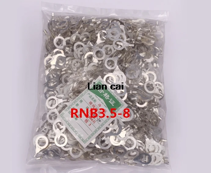 1000PCS RNB3.5-8 Non-insulated ring terminal electrical wire crimp naked connector AWG 14-12
1000PCS RNB3.5-8 Non-insulated ring terminal electrical wire crimp naked connector AWG 14-12