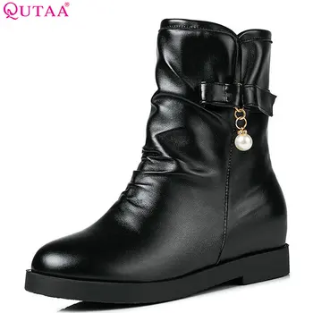 QUTAA 2019 Pu Leather Fashion Women Ankle Boots Platform Wedges Heel Winter Boots Women Shoes Women Boots Big Size 34-43
QUTAA 2019 Pu Leather Fashion Women Ankle Boots Platform Wedges Heel Winter Boots Women Shoes Women Boots Big Size 34-43