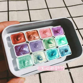 Daniel Smith acuarelas bling Pearlescent Water Color Self-made acuarelas profesionales 12-color Watercolor Pigments Packing Sub
Daniel Smith acuarelas bling Pearlescent Water Color Self-made acuarelas profesionales 12-color Watercolor Pigments Packing Sub