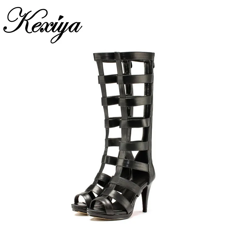 New Summer women Knee-High boots plus size 31-43 platform high heel shoes sexy Peep Toe black gladiator Sandals zapatos mujer
New Summer women Knee-High boots plus size 31-43 platform high heel shoes sexy Peep Toe black gladiator Sandals zapatos mujer