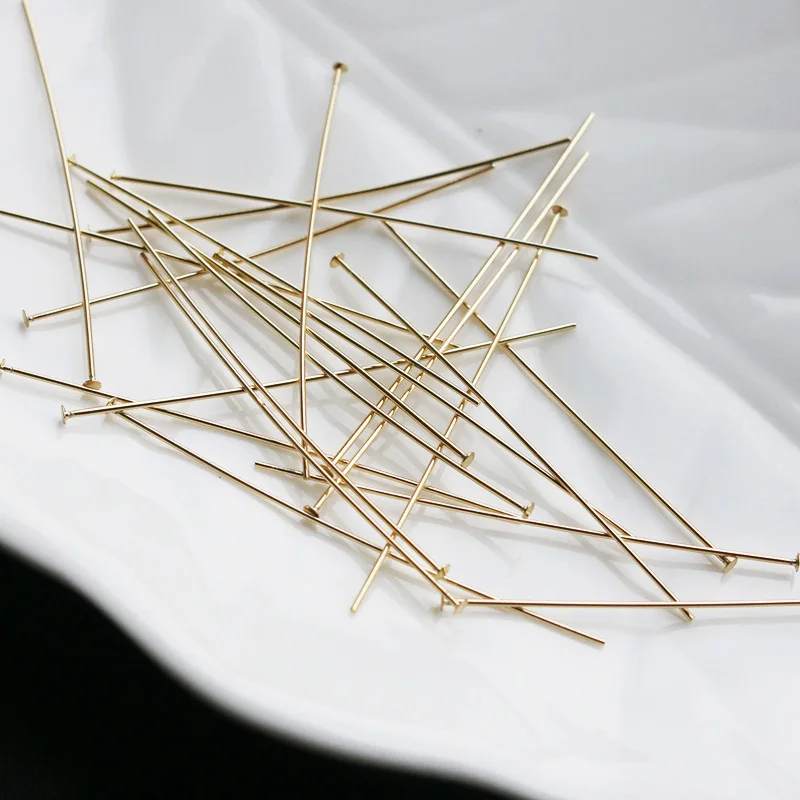 Gold filled color brass Pins T flat head beads end needles for making jewelry accessories 0.6*45mm 10pcs
Gold filled color brass Pins T flat head beads end needles for making jewelry accessories 0.6*45mm 10pcs