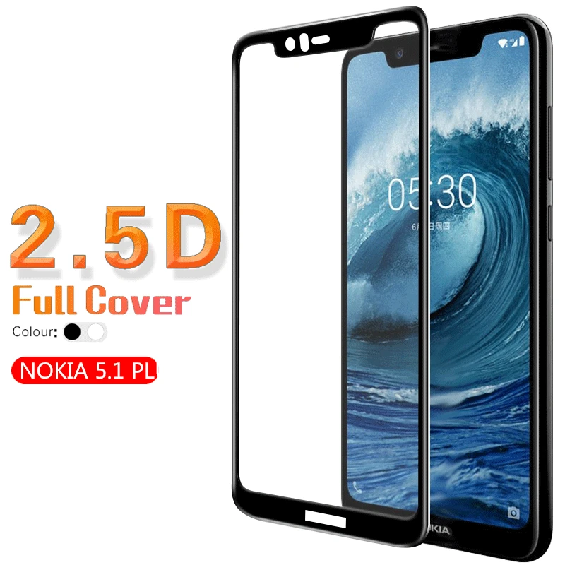 2.5D Arc Full Cover Tempered Glass Film For NOKIA X5 TA-1109 Screen Protector Glass Front Cover Film Glass White & Black Cover
2.5D Arc Full Cover Tempered Glass Film For NOKIA X5 TA-1109 Screen Protector Glass Front Cover Film Glass White & Black Cover