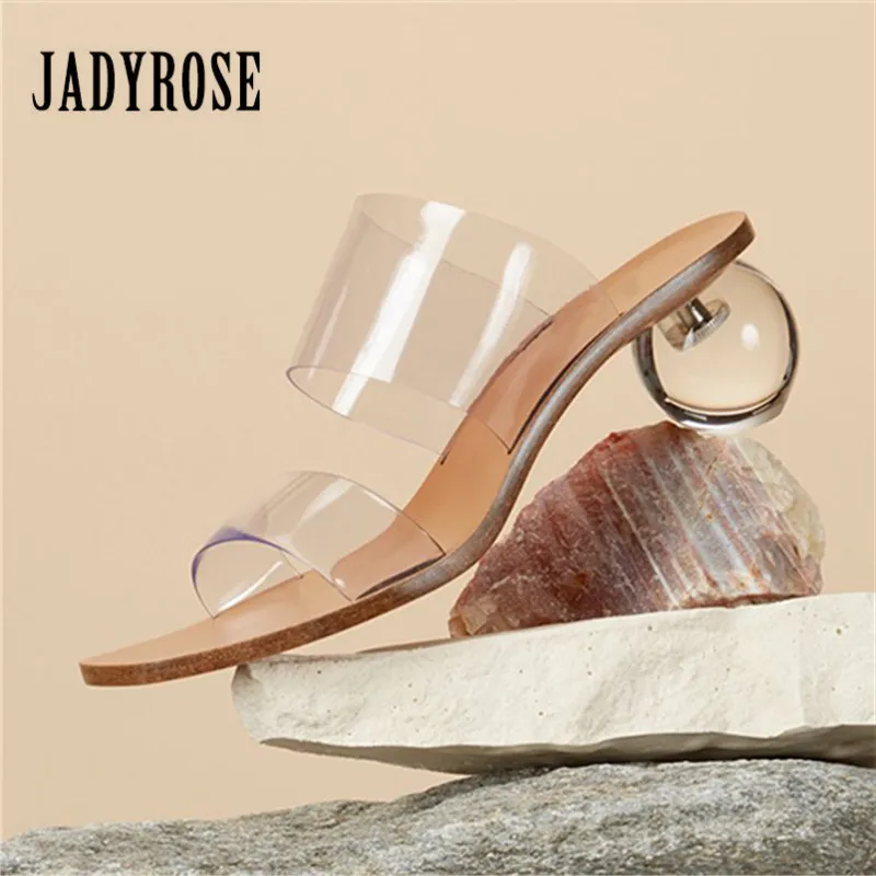 Jady Rose Transparent Ball Heel Women Slippers Square Toe Clear Heels PVC Ladies Mules Summer Gladiator Sandals Casual Slides
Jady Rose Transparent Ball Heel Women Slippers Square Toe Clear Heels PVC Ladies Mules Summer Gladiator Sandals Casual Slides