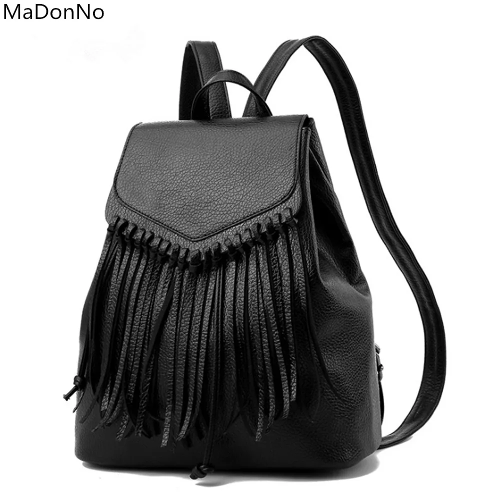 MaDonNo Brand Fashion Backpacks For Teenage Girls Women's PU Leather Backpack Large Capacity School Tassel Bags BBG016
MaDonNo Brand Fashion Backpacks For Teenage Girls Women's PU Leather Backpack Large Capacity School Tassel Bags BBG016