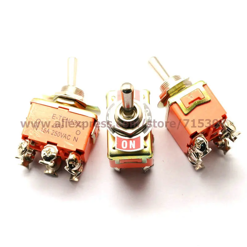 PHISCALE 5pcs toggle switches Toggle Rocker Switches on-off-on E-TEN1322 with the panel 6pin 15A 250V
PHISCALE 5pcs toggle switches Toggle Rocker Switches on-off-on E-TEN1322 with the panel 6pin 15A 250V
