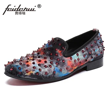 Plus Size Elegant Round Toe Slip on Rivets Man Punk Loafers Genuine Leather Spiked Moccasin Men's Party Prom Rocker Shoes SL508
Plus Size Elegant Round Toe Slip on Rivets Man Punk Loafers Genuine Leather Spiked Moccasin Men's Party Prom Rocker Shoes SL508