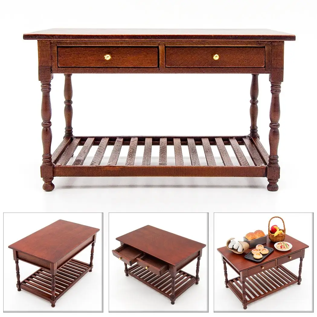 Odoria 1:12 Miniature Wooden Table Desk Brown with 2 Working Drawers Cabinet Dollhouse Furniture Accessories
Odoria 1:12 Miniature Wooden Table Desk Brown with 2 Working Drawers Cabinet Dollhouse Furniture Accessories