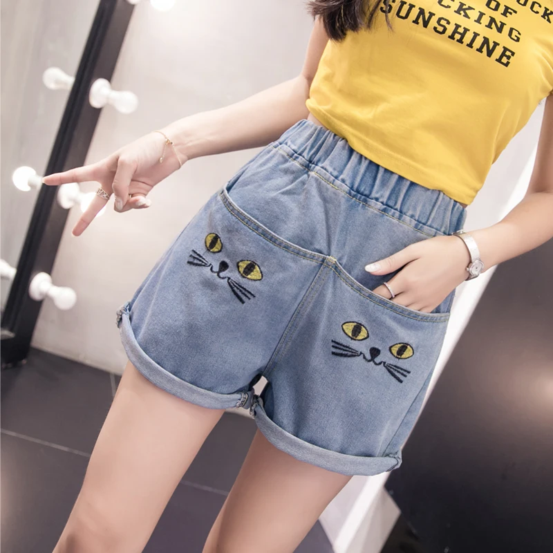 Ailegogo New Women Embroidery Floral Print Denim Shorts Fashion Casual Sweet High Waist Blue Mini Jeans Plus Size 5XL
Ailegogo New Women Embroidery Floral Print Denim Shorts Fashion Casual Sweet High Waist Blue Mini Jeans Plus Size 5XL