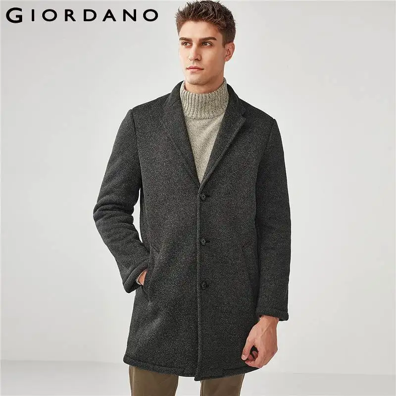 Giordano Men Wool-blend Coat Lapel Collar Jacket Long Sleeve Uomo Casaco Masculino Mens Woolen Winter Coat Abrigo Hombre
Giordano Men Wool-blend Coat Lapel Collar Jacket Long Sleeve Uomo Casaco Masculino Mens Woolen Winter Coat Abrigo Hombre