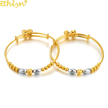 Ethlyn 2pcs/lot Trendy Indian Double Gold Color Charm Baby Kids Bracelet Bells Lucky Jewelry Children Birthday Gifts B134
Ethlyn 2pcs/lot Trendy Indian Double Gold Color Charm Baby Kids Bracelet Bells Lucky Jewelry Children Birthday Gifts B134