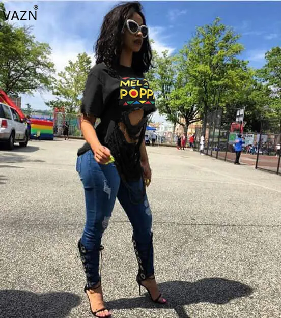 VAZN Autumn Top Quality Design 2019 Sexy Style Women Tees Letter O-Neck Short Sleeve Lady Hollow Out Bodycon Tees LO6067
VAZN Autumn Top Quality Design 2019 Sexy Style Women Tees Letter O-Neck Short Sleeve Lady Hollow Out Bodycon Tees LO6067