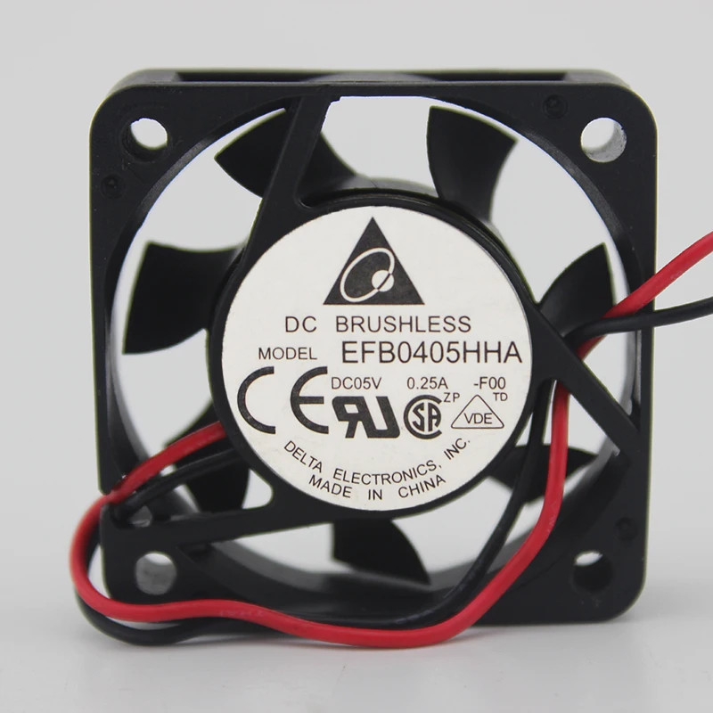 Серверный охлаждающий вентилятор Delta Electronics EFB0405HHA, постоянный ток 5 В, 0,25 А, 40x40x10 мм, 2 провода
Серверный охлаждающий вентилятор Delta Electronics EFB0405HHA, постоянный ток 5 В, 0,25 А, 40x40x10 мм, 2 провода