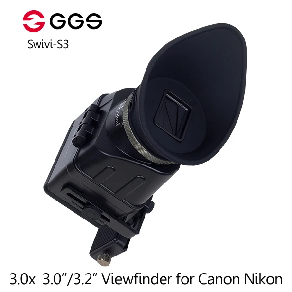 GGS Swivi S3 3X Foldable Optical Viewfinder 3.0"/3.2" Aspect LCD for Canon 5D2 5D3 Nikon D7000 D7200 D750 D610 D810 D800 |