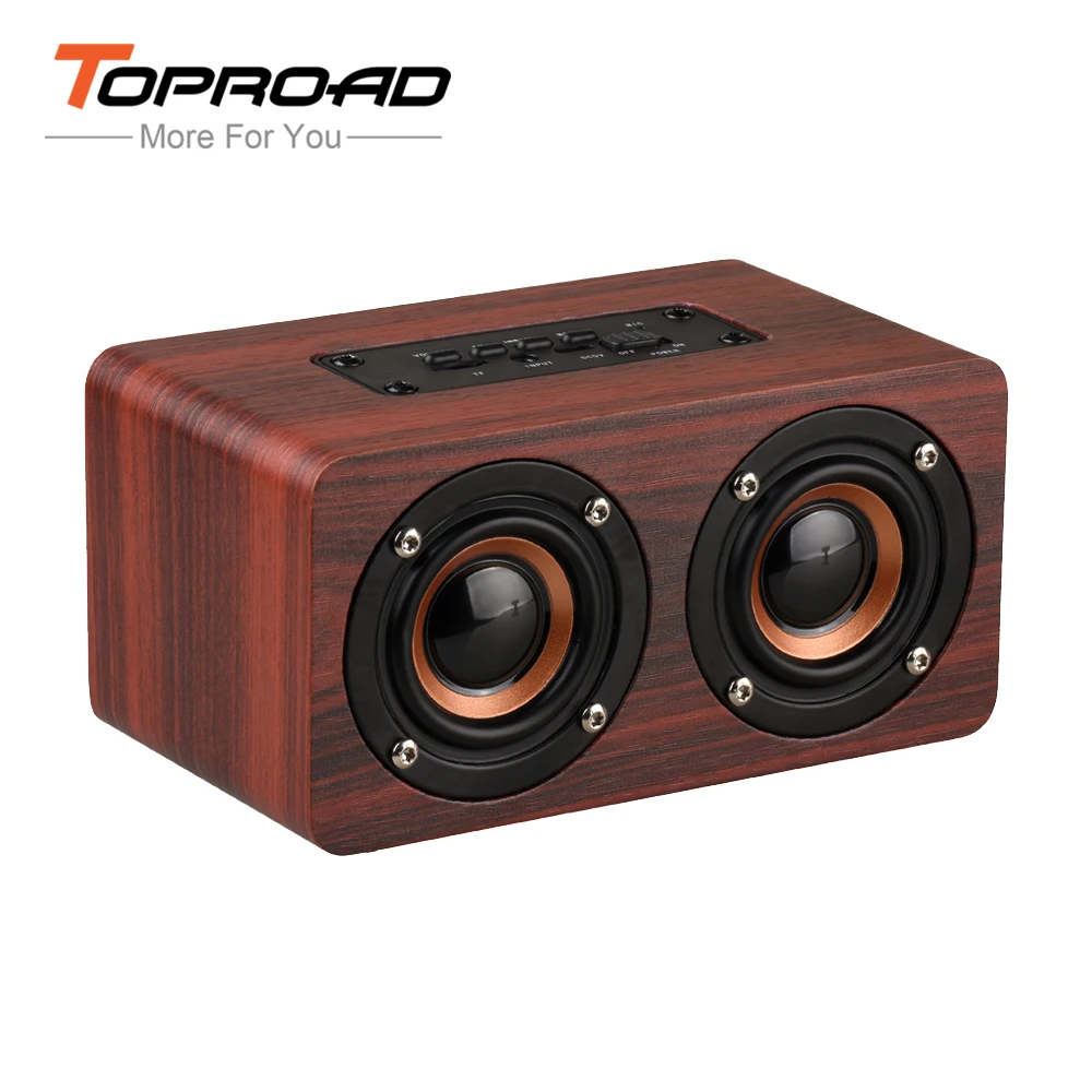 TOPROAD HIFI Wood Wireless enceinte Bluetooth Speaker Portable Dual Speakers Mini 3D caixa de som blutooth Subwoofer Loudspeaker
TOPROAD HIFI Wood Wireless enceinte Bluetooth Speaker Portable Dual Speakers Mini 3D caixa de som blutooth Subwoofer Loudspeaker
