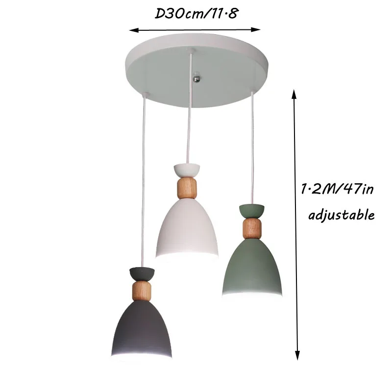 Contemporary Aluminum Wood Pendant Lamp Hanging Modern Indoor Pendant Light Nordic Kitchen Island Indoor Pendant Light Restaurant(34)