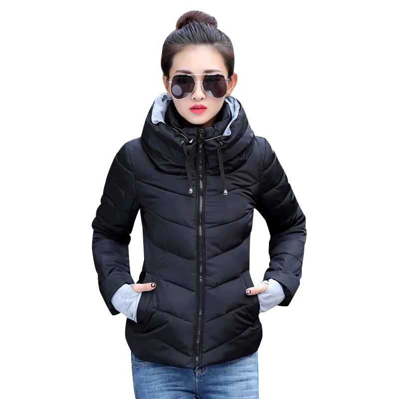 Image 9 Colors 2016 Winter Plus Size Jacket Women Parkas Thicken Outerwear Women Down Coats Short Female Slim Design Cotton padded