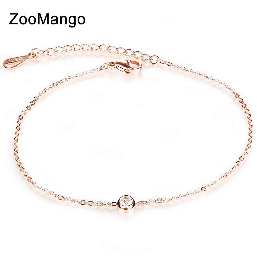 ZooMango Cubic Zirconia Anklet Foot Jewelry Rose Gold Anklet Bracelet Leg Chain Stainless Steel Anklets Women Jewelry OGZ013
ZooMango Cubic Zirconia Anklet Foot Jewelry Rose Gold Anklet Bracelet Leg Chain Stainless Steel Anklets Women Jewelry OGZ013