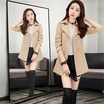 Windbreaker female long section Korean version of spring and autumn 2019 new women's wild temperament Slim spring coat autumn
Windbreaker female long section Korean version of spring and autumn 2019 new women's wild temperament Slim spring coat autumn