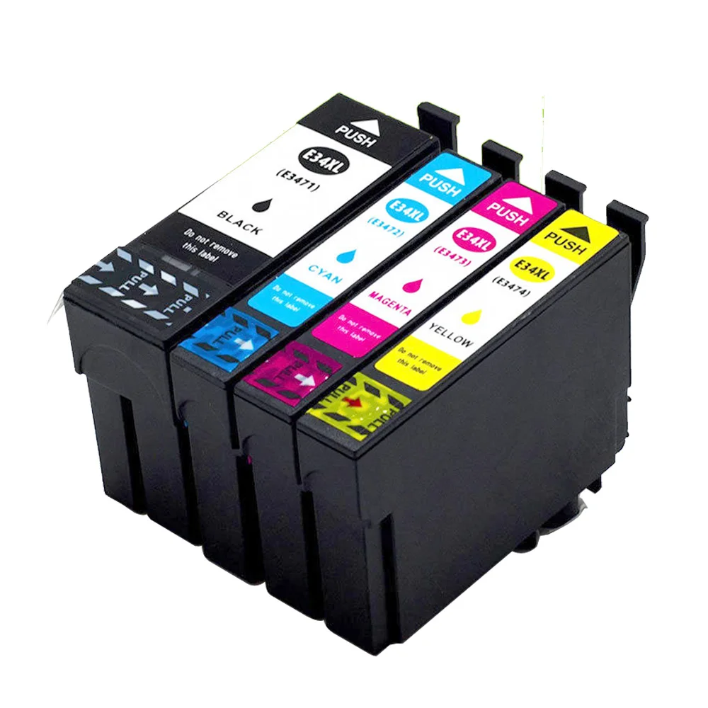 4Pack 1SET Compatible Ink Cartridges for Epson 34 XL WorkForce Pro WF-3720DWF WF-3725DWF printer T3471 ink cartridge
4Pack 1SET Compatible Ink Cartridges for Epson 34 XL WorkForce Pro WF-3720DWF WF-3725DWF printer T3471 ink cartridge