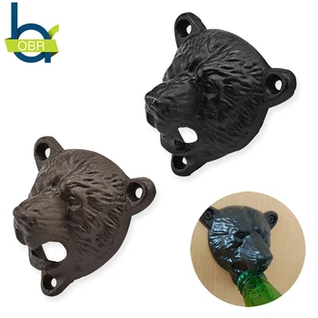 OBR Cast Iron Bear Wall Bottle Opener with Screw Durable Bottle Cap Cather Bar Home Beer Soda Opening Tool Black/Brown Color
OBR Cast Iron Bear Wall Bottle Opener with Screw Durable Bottle Cap Cather Bar Home Beer Soda Opening Tool Black/Brown Color