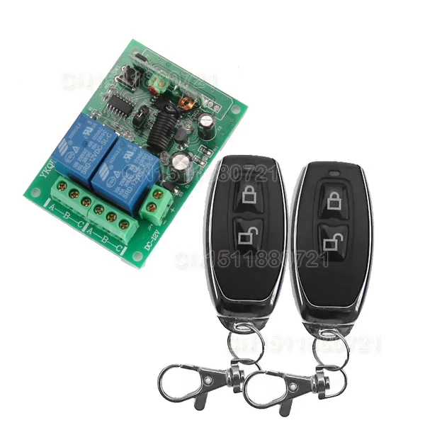 12V 2CH wireless remote control switch Receiver&Transmitter ON OFF Switch Learning code Toggle Momentary Latched 315/433MHZ
12V 2CH wireless remote control switch Receiver&Transmitter ON OFF Switch Learning code Toggle Momentary Latched 315/433MHZ
