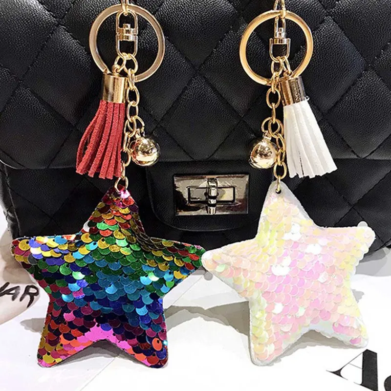 Colorful Sequin Star Glitter Keychains Cartoon Tassel Keychain Charms Pendants Keyring DIY Keychain Jewelry Accessories
Colorful Sequin Star Glitter Keychains Cartoon Tassel Keychain Charms Pendants Keyring DIY Keychain Jewelry Accessories