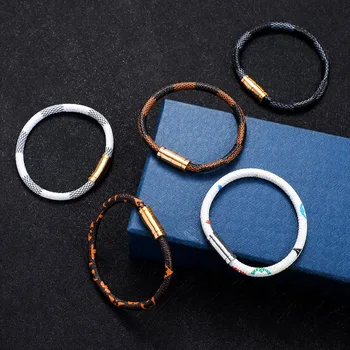 Fashion Leather Bangles Bracelets Stainless Steel Magnetic Bracelet Men Jewelry Vintage Charms Bracelet Homme Female Jewelry
Fashion Leather Bangles Bracelets Stainless Steel Magnetic Bracelet Men Jewelry Vintage Charms Bracelet Homme Female Jewelry