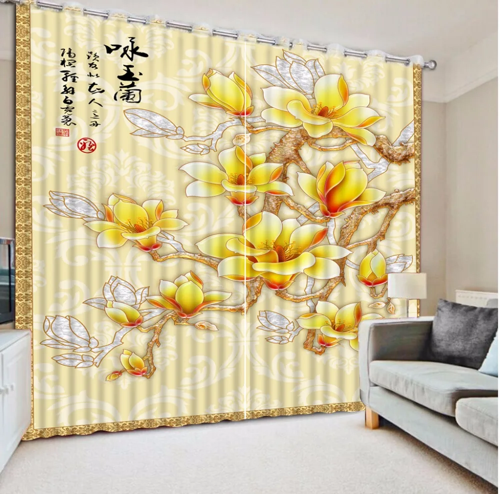3D Curtains Flowering branches luxury curtains for living room european style Curtains for Bedroom Kids Cortina Custom
3D Curtains Flowering branches luxury curtains for living room european style Curtains for Bedroom Kids Cortina Custom