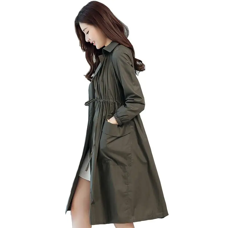 2019 Solid Color Fashion Spring Autumn Women Long Windbreaker Coat Casual Drawstring Long Sleeve Women's Cloak Trench Coat A18
2019 Solid Color Fashion Spring Autumn Women Long Windbreaker Coat Casual Drawstring Long Sleeve Women's Cloak Trench Coat A18