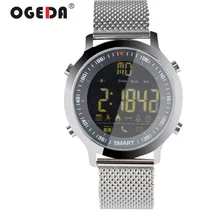 OGEDA 2019 EX18 Smart Uhr Männer Frauen 5ATM Wasserdichte Bluetooth Anruf SMS Erinnerung Schrittzähler Schlaf Monitor Compatibie Android IOS(China)