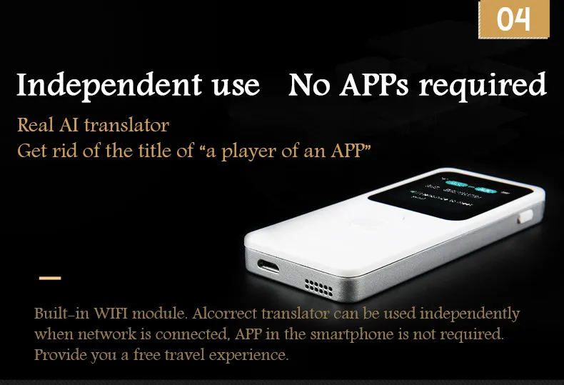 JoneR voice translator support 39 languages accuracy rate is 100% two-way voice translator smart interpreter
JoneR voice translator support 39 languages accuracy rate is 100% two-way voice translator smart interpreter