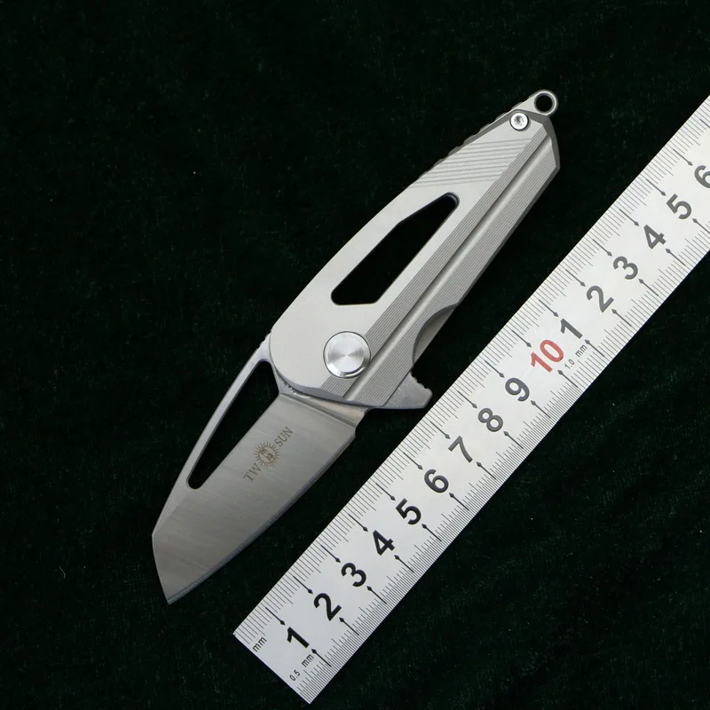LOVOCOO TWO SUN TS08 Flipper ball brearing folding knife D2 blade titanium camp hunting Pocket knives outdoor Survival EDC Tools
LOVOCOO TWO SUN TS08 Flipper ball brearing folding knife D2 blade titanium camp hunting Pocket knives outdoor Survival EDC Tools