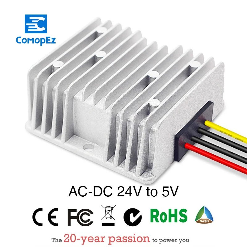 Waterproof Step-down Power Supply Converter AC/DC Step-down 24V to 5V 10A Control Car Module Low Heat Auto Protection
Waterproof Step-down Power Supply Converter AC/DC Step-down 24V to 5V 10A Control Car Module Low Heat Auto Protection