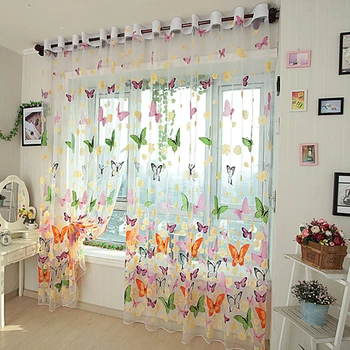 YokiSTG Colorful Butterfly Tulle on Windows Voile Sheer Curtains for Kitchen Living Room Bedroom Window Screening Drapes
YokiSTG Colorful Butterfly Tulle on Windows Voile Sheer Curtains for Kitchen Living Room Bedroom Window Screening Drapes