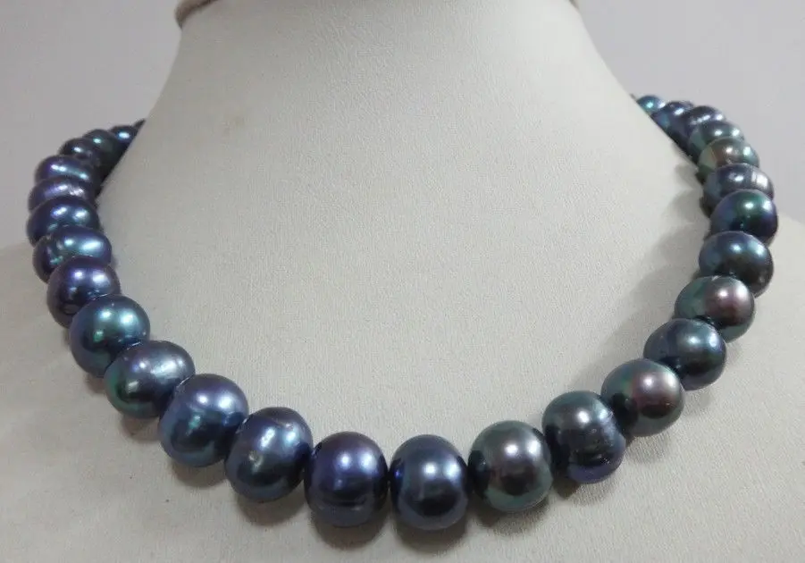 Jewelr 004419 11-12MM NATURAL SOUTH SEA GENUINE BLACK BLUE BAROQUE PEARL NECKLACE
Jewelr 004419 11-12MM NATURAL SOUTH SEA GENUINE BLACK BLUE BAROQUE PEARL NECKLACE