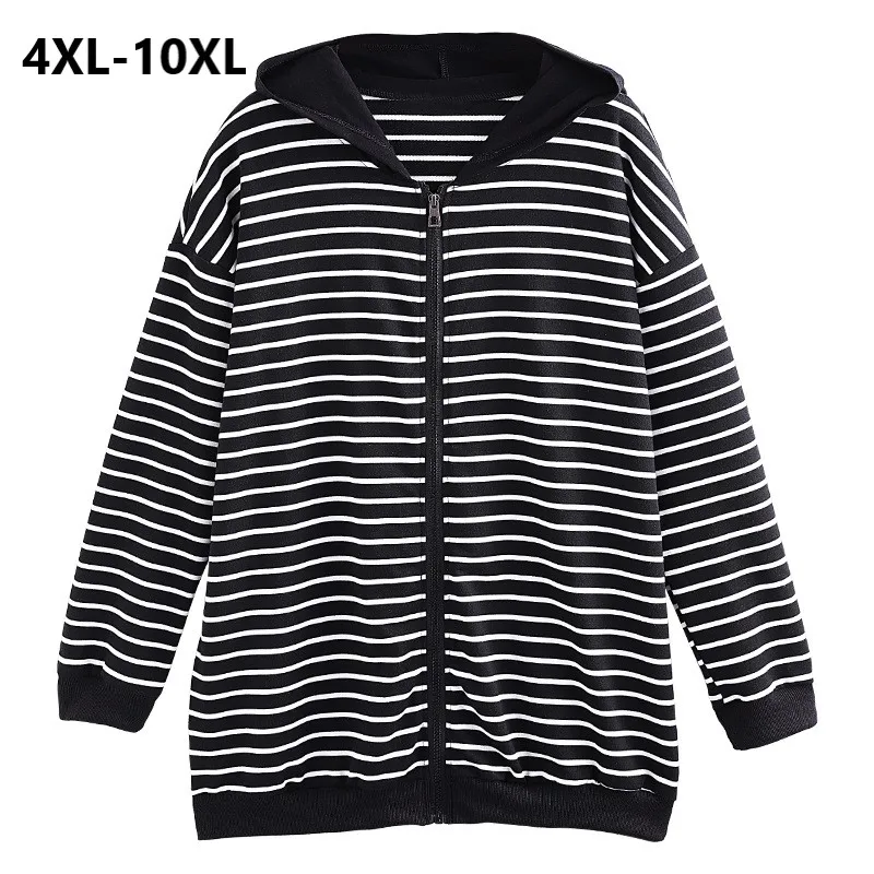 Plus Size 10XL 8XL 6XL 4XL Women Long Sleeves Striped Hooded Cardigan Female Knitted Basic Tops For Femininas
Plus Size 10XL 8XL 6XL 4XL Women Long Sleeves Striped Hooded Cardigan Female Knitted Basic Tops For Femininas