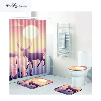 Free Shipping 4pcs Nightfall Sika Deer Walking Banyo Bathroom Carpet Toilet Bath Mats Set Pad Tapis Salle De Bain Alfombra Bano
Free Shipping 4pcs Nightfall Sika Deer Walking Banyo Bathroom Carpet Toilet Bath Mats Set Pad Tapis Salle De Bain Alfombra Bano