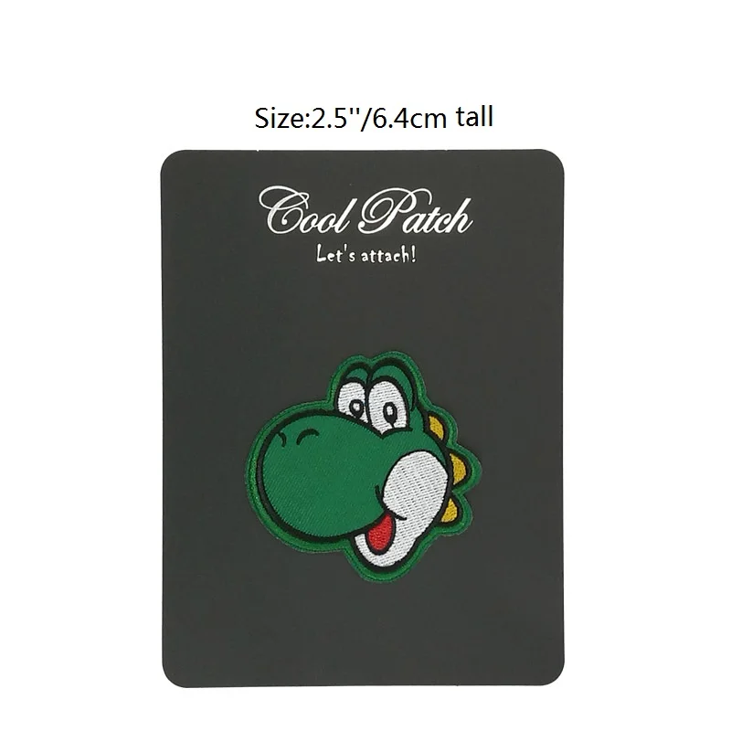 Нашивки YOSHI в виде головы динозавра для видеоигр стиле SUPER MARIO вышитые новые