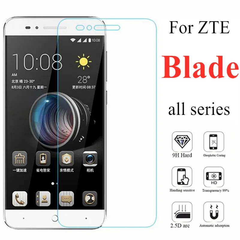 

protective glass on for zte blade a6 a610 glas tempered a601 plus a520 a512 a510 screen protector v7 lite light v8 v 7 8 9h film