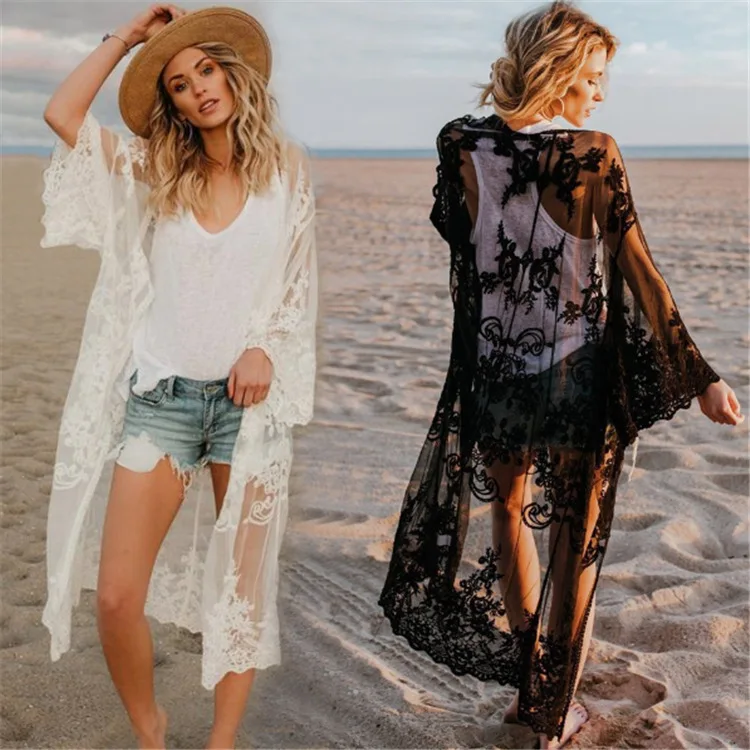 2019 Women Long Lace Beach Bikini Cover Up Sexy See Through Cardigan Kaftan Shawl Coat Beach Wear Swimwear Bathing Suit Cover Up
2019 Women Long Lace Beach Bikini Cover Up Sexy See Through Cardigan Kaftan Shawl Coat Beach Wear Swimwear Bathing Suit Cover Up