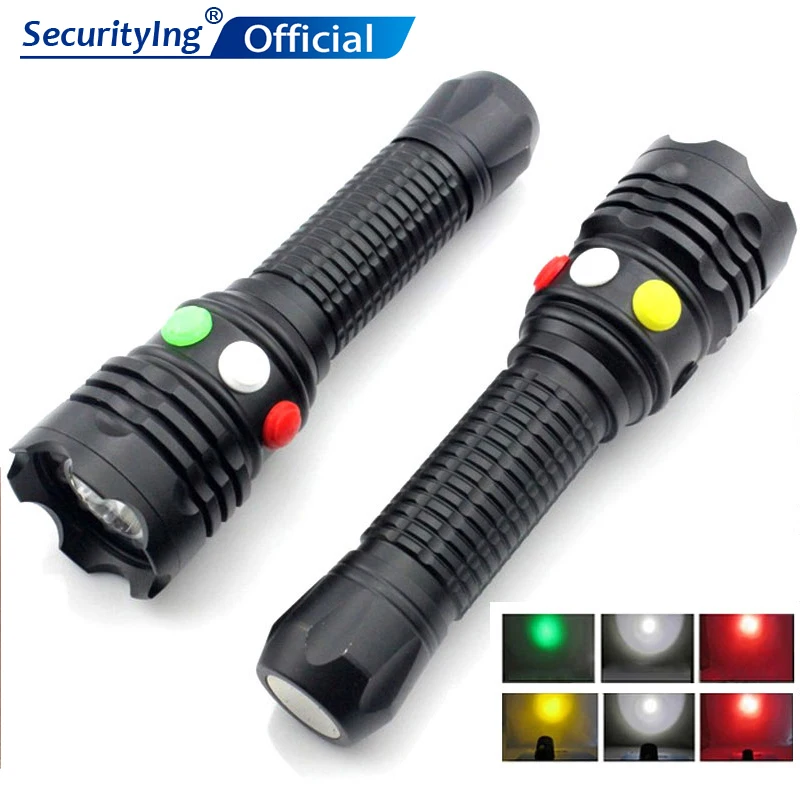 SecurityIng Q5 LED Signal Light LED Flashlight 18650 Green Yellow White Red Flashlight LED Torch Bright Light Signal Lamp
SecurityIng Q5 LED Signal Light LED Flashlight 18650 Green Yellow White Red Flashlight LED Torch Bright Light Signal Lamp